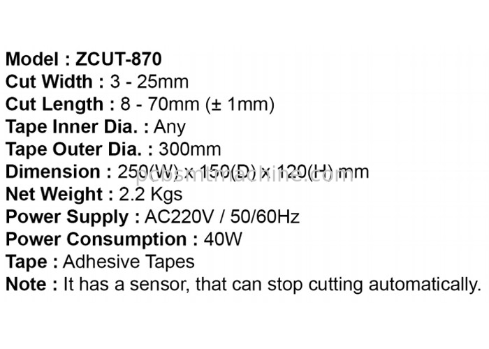 Zcut-870 Carrouseltype 220V de Automatische Machine van de Bandautomaat voor 3mm25mm Bandbreedte