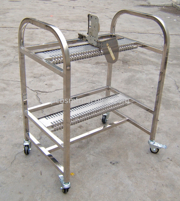 Het duurzame L880*W600*H1000MM-aluminiummateriaal van uitstekende kwaliteit met 2 lagen met 40 groeven elke de Voederkar van FUJI NXT